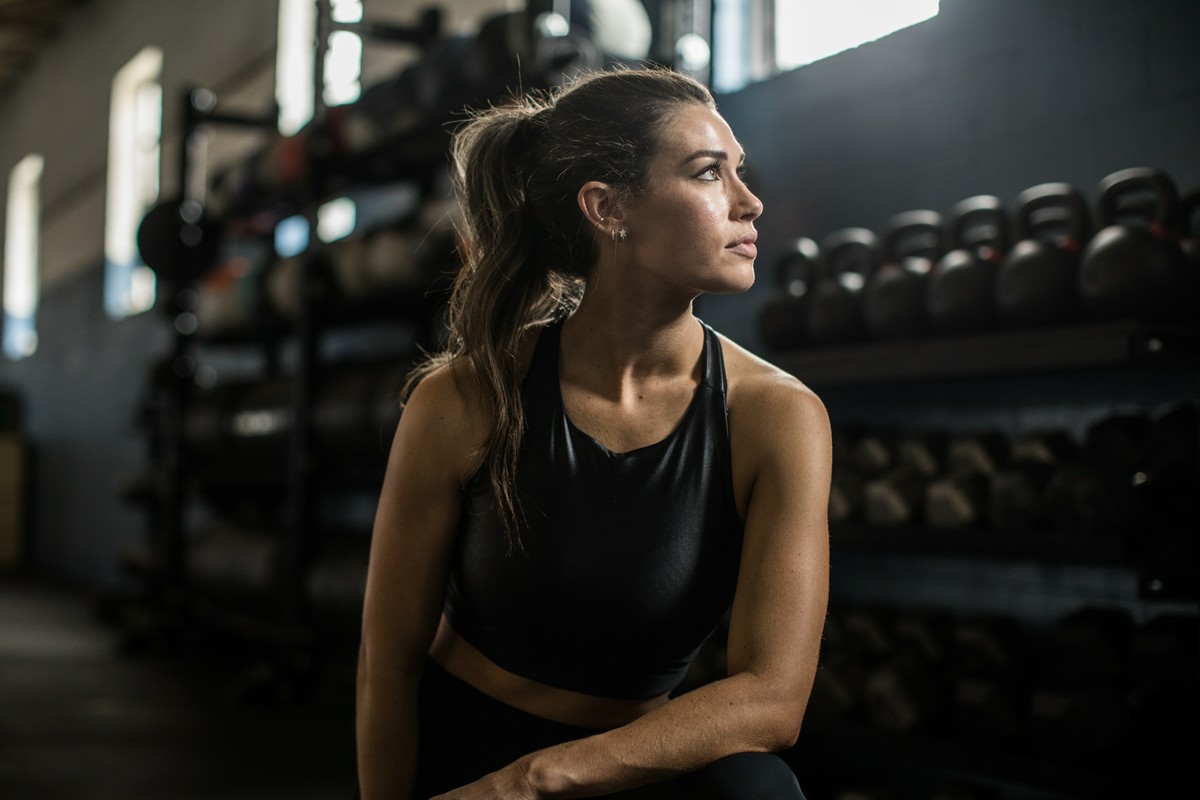 kobieta podczas treningu EMS